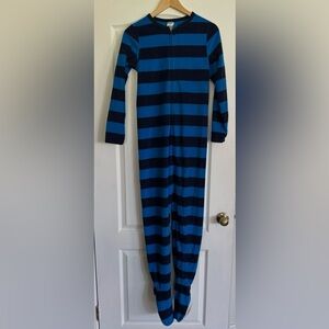 Striped Blue and Black Kids One Piece